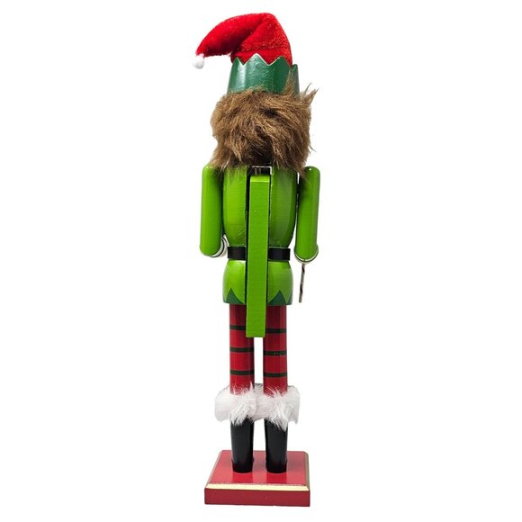 Green Holiday Elf 16" Christmas Nutcracker - Picture 4 of 4